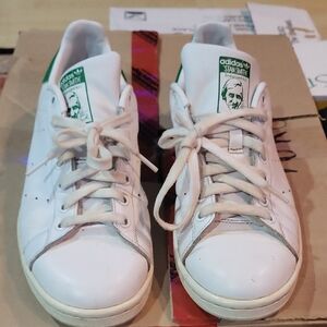 Adidas Stan Smith Men's White & Green Leather Sneakers
